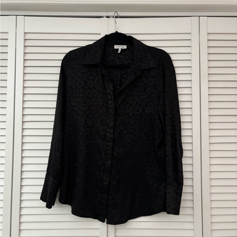 Acoa Black Leopard Print Shirt